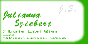 julianna sziebert business card